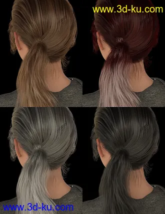 3D打印模型Colors for Summer Sidetail Hair的图片