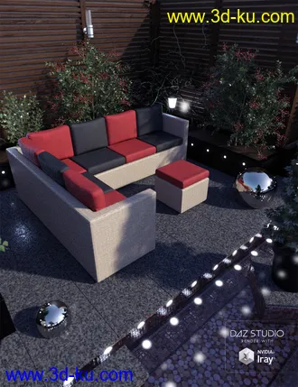 3D打印模型Contemporary Garden Furniture Set 01的图片