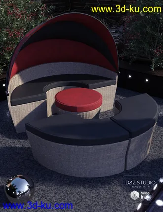 3D打印模型Contemporary Garden Furniture Set 01的图片