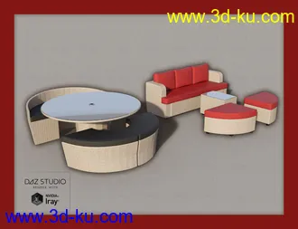 3D打印模型Contemporary Garden Furniture Set 01的图片