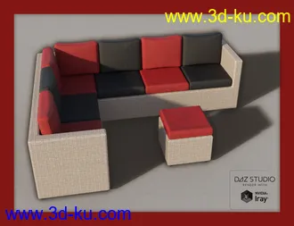 3D打印模型Contemporary Garden Furniture Set 01的图片