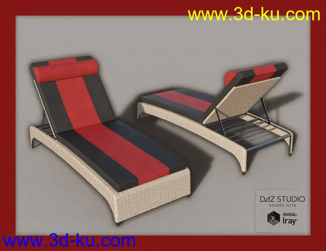 Contemporary Garden Furniture Set 01模型的图片9