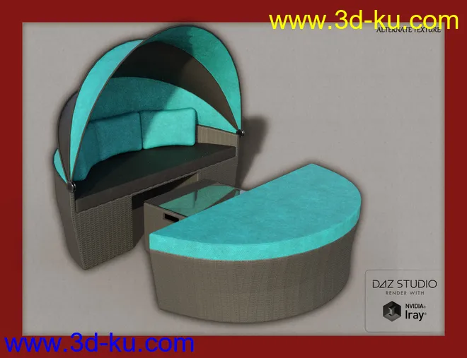 Contemporary Garden Furniture Set 01模型的图片11