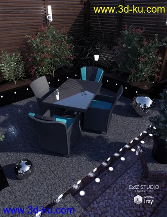 3D打印模型Contemporary Garden Furniture Set 02的图片