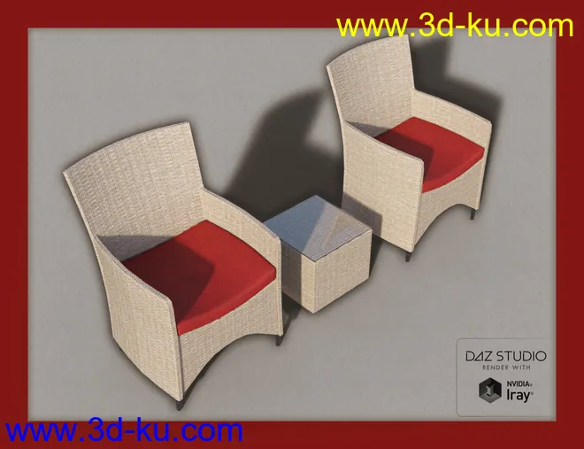 Contemporary Garden Furniture Set 02模型的图片7