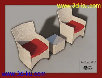 3D打印模型Contemporary Garden Furniture Set 02的图片
