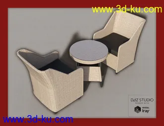 3D打印模型Contemporary Garden Furniture Set 02的图片