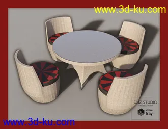 3D打印模型Contemporary Garden Furniture Set 02的图片