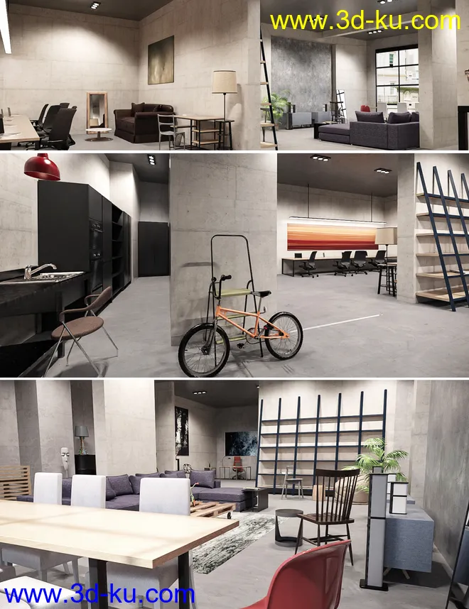 Contemporary Office Space模型的图片1