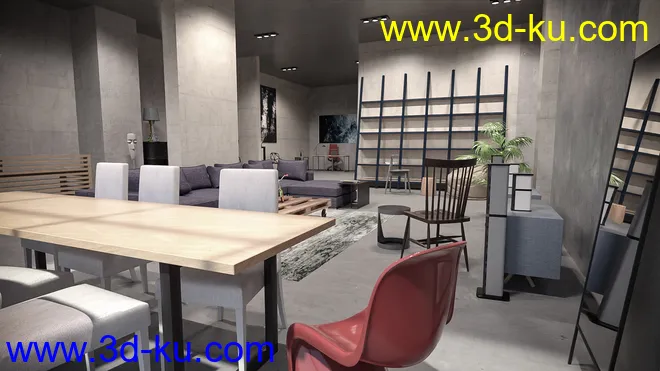 Contemporary Office Space模型的图片3