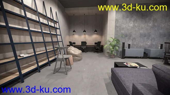 Contemporary Office Space模型的图片11
