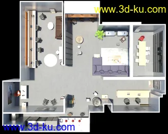 3D打印模型Contemporary Office Space的图片