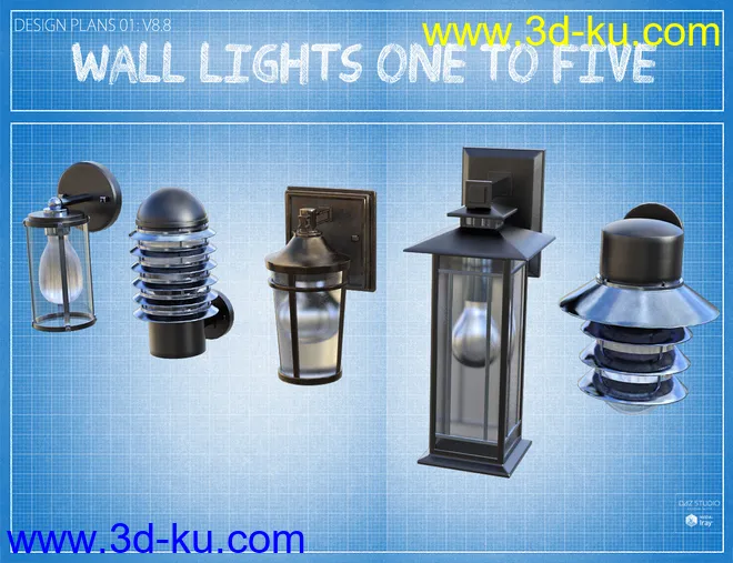 Contemporary Wall Lighting Vol 2模型的图片4