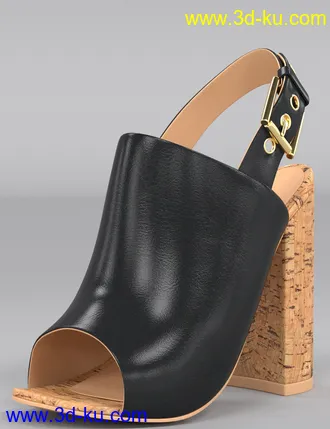 3D打印模型Cork Heels for Genesis 8 Female(s)的图片