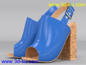 3D打印模型Cork Heels for Genesis 8 Female(s)的图片