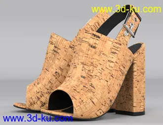 3D打印模型Cork Heels for Genesis 8 Female(s)的图片