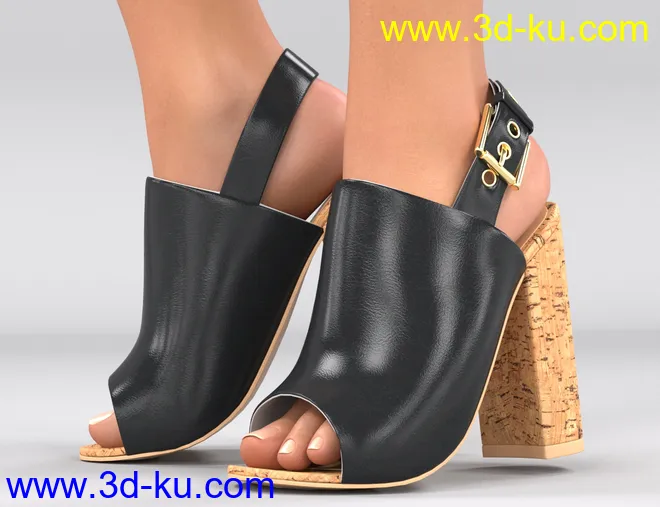 Cork Heels for Genesis 8 Female(s)模型的图片8
