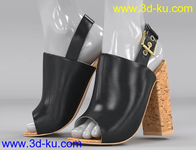 Cork Heels for Genesis 8 Female(s)模型的图片10