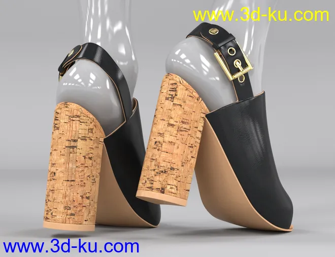 Cork Heels for Genesis 8 Female(s)模型的图片11