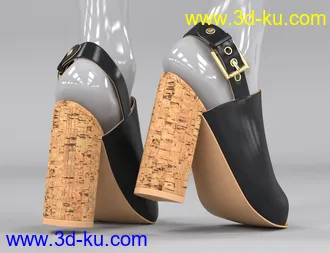 3D打印模型Cork Heels for Genesis 8 Female(s)的图片