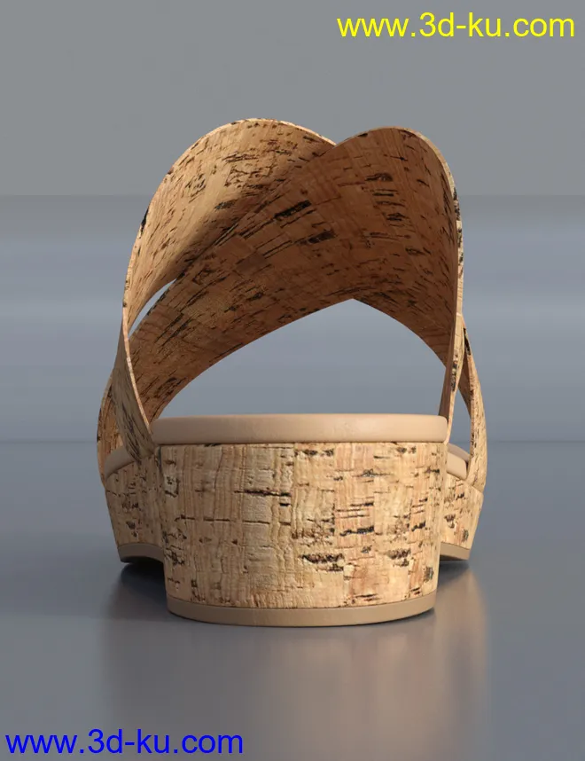 Cork Sandals for Genesis 8 Female(s)模型的图片3