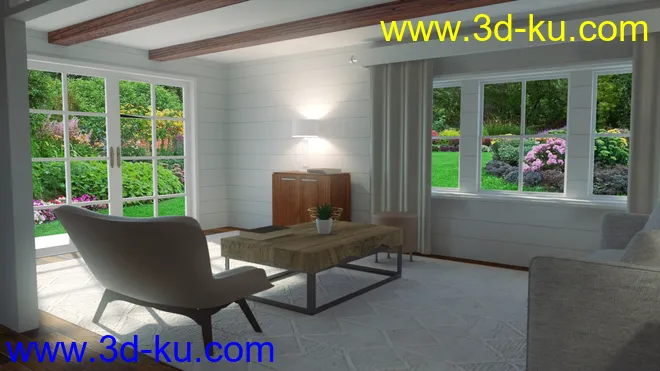 Cottage Living Room模型的图片3