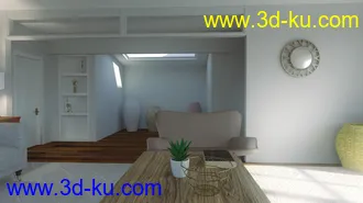 3D打印模型Cottage Living Room的图片