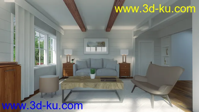 Cottage Living Room模型的图片6