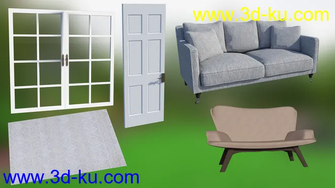 Cottage Living Room模型的图片11