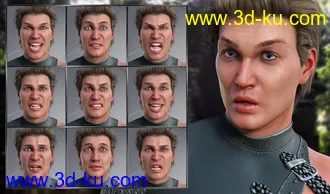3D打印模型Courageous - Expressions for Genesis 8 Male and Elios 8的图片