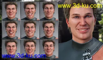 3D打印模型Courageous - Expressions for Genesis 8 Male and Elios 8的图片