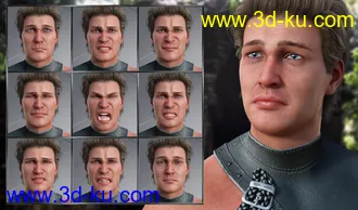3D打印模型Courageous - Expressions for Genesis 8 Male and Elios 8的图片