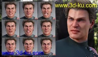 3D打印模型Courageous - Expressions for Genesis 8 Male and Elios 8的图片
