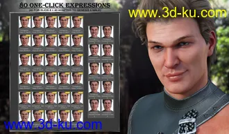 3D打印模型Courageous - Expressions for Genesis 8 Male and Elios 8的图片
