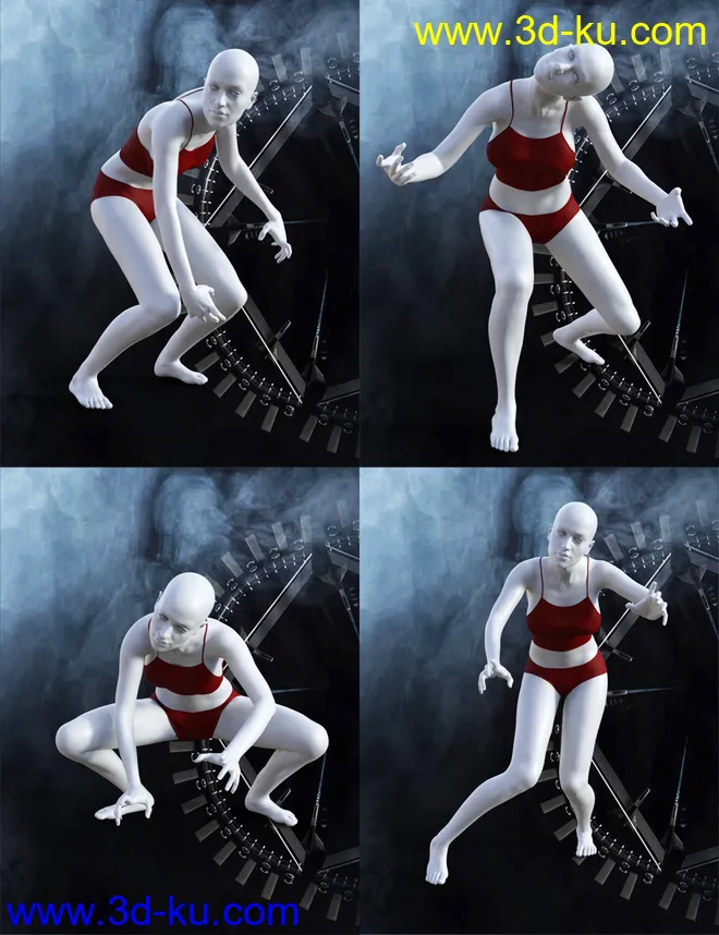 Crescent Moon Poses for Genesis 8 Female模型的图片2