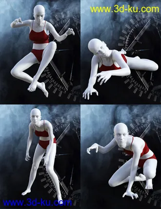 3D打印模型Crescent Moon Poses for Genesis 8 Female的图片