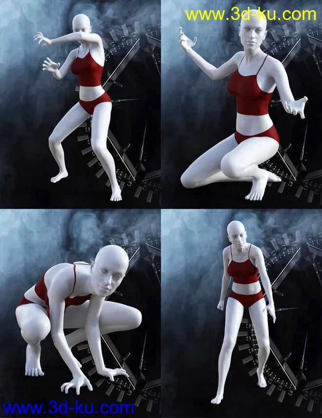 Crescent Moon Poses for Genesis 8 Female模型的图片6