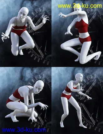 3D打印模型Crescent Moon Poses for Genesis 8 Female的图片