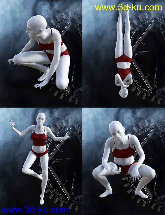 Crescent Moon Poses for Genesis 8 Female模型的图片8