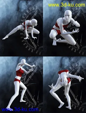 3D打印模型Crescent Moon Poses for Genesis 8 Female的图片