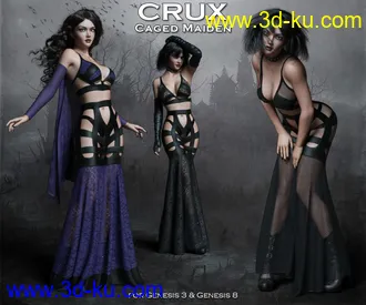3D打印模型CruX Caged Maiden with dForce的图片