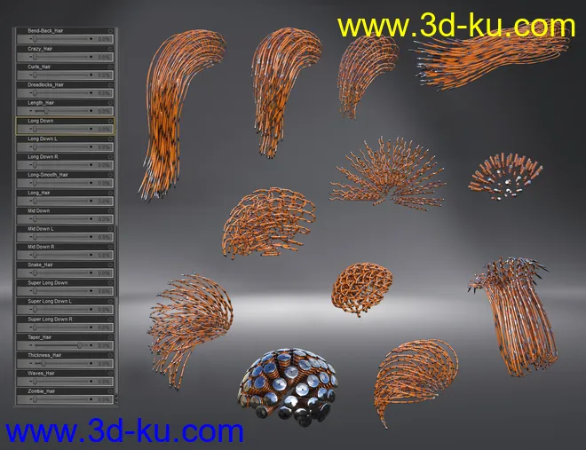 Cyber Hair for Genesis 8 Female(s)模型的图片4