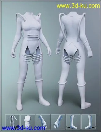 3D打印模型Cyber Neon Catsuit for Genesis 8 Female(s)的图片