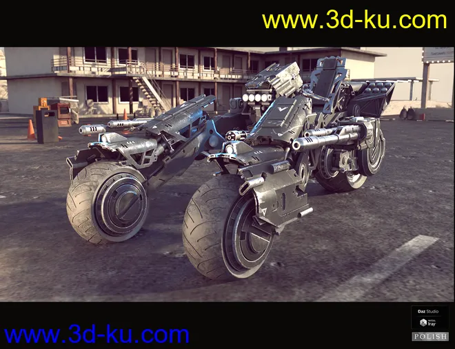 Cyborg Three Wheel Motorbike模型的图片2