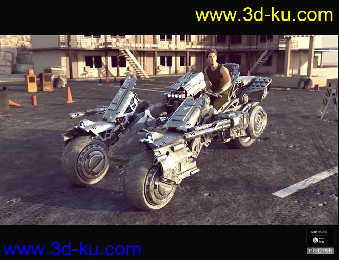 Cyborg Three Wheel Motorbike模型的图片8