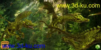 3D打印模型DA Dragonling HD for Daz Dragon 3的图片