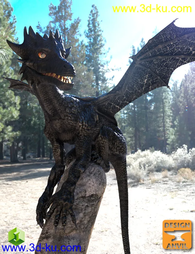 DA Dragonling HD for Daz Dragon 3模型的图片4