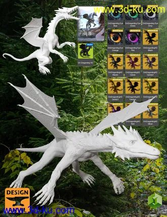 3D打印模型DA Dragonling HD for Daz Dragon 3的图片