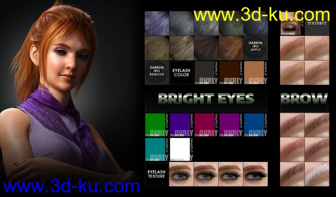 Daphni HD for Genesis 3 and 8 Female模型的图片12