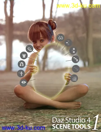 3D打印模型Daz Studio 4 Scene Tools Set 1的图片